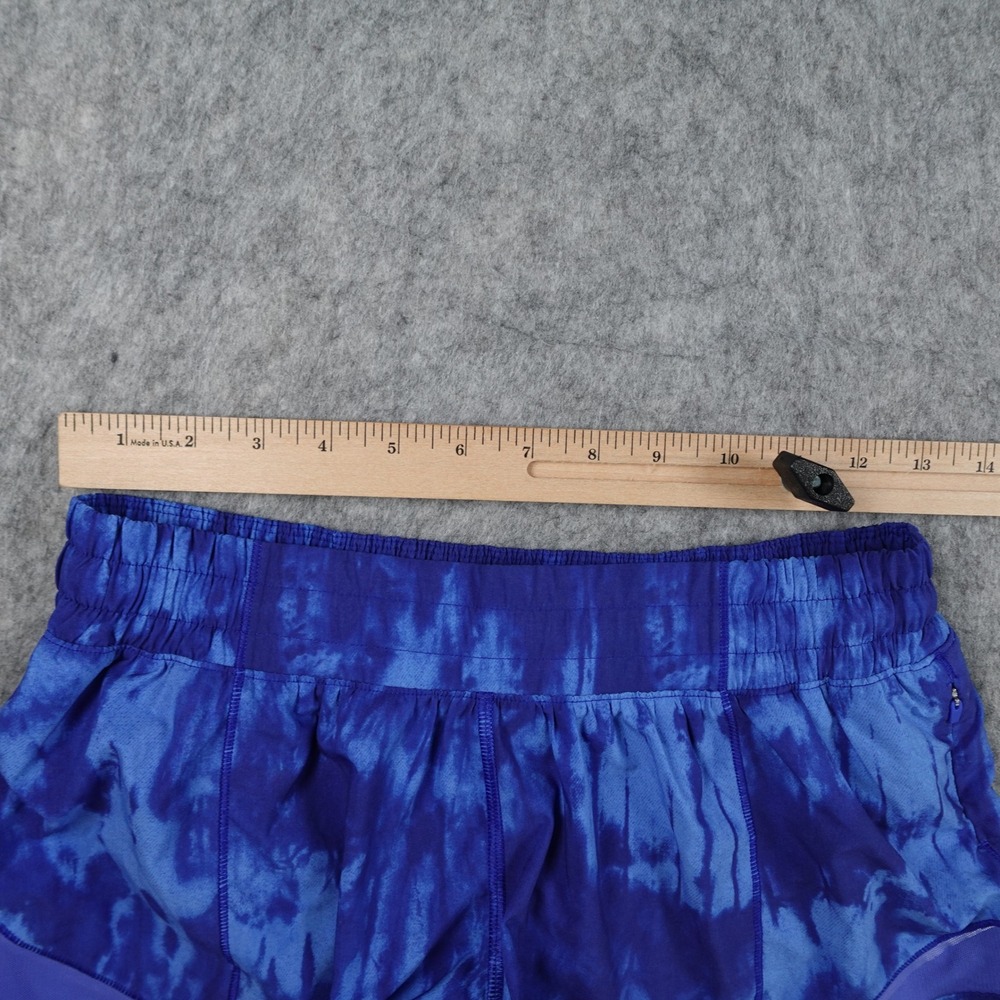 Lululemon Shorts Women 8 Blue Tie Dye Game Day Hotty Hot Low Rise 2.5" Athletic - Picture 5 of 9